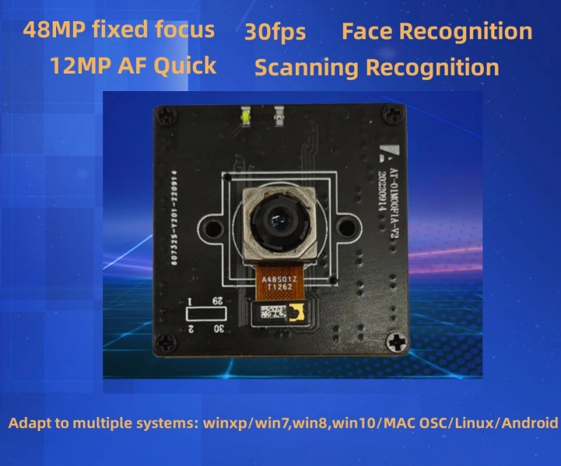 48MP Fixed Focus HD 12MP Pdaf Fast Autofocus Camera Module Drive Free 30 Frames High Speed