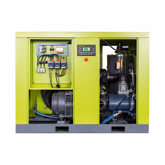 Moair Stationary Type Closed Type Intelligent PLC Control Low Pressure Screw Air Compressor